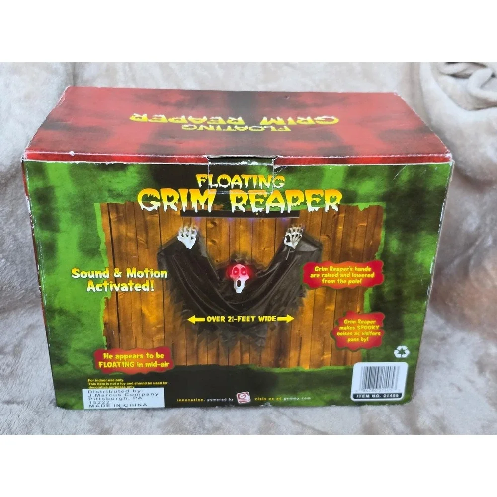 Gemmy Floating Grim Reaper Halloween Animatronic Sound Motion